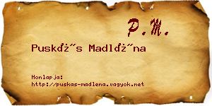 Puskás Madléna névjegykártya